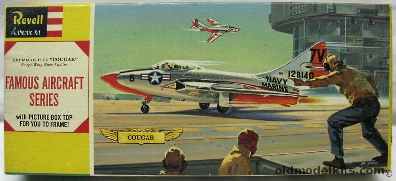 Revell 1/52 Grumman F9F-8 Cougar - Famous Aircraft Series - (F9F8), H168-100 plastic model kit